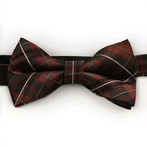 Hallmark Holiday Traditions Men's Christmas Bowtie by MMG Red w Multi Plaid